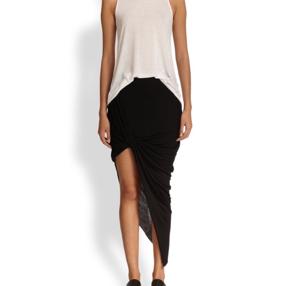 Helmet Lang Asymmetrical skirt